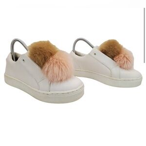 Sam Edelman Leya Leather Pink Pom-Pom Shoes - Size 7